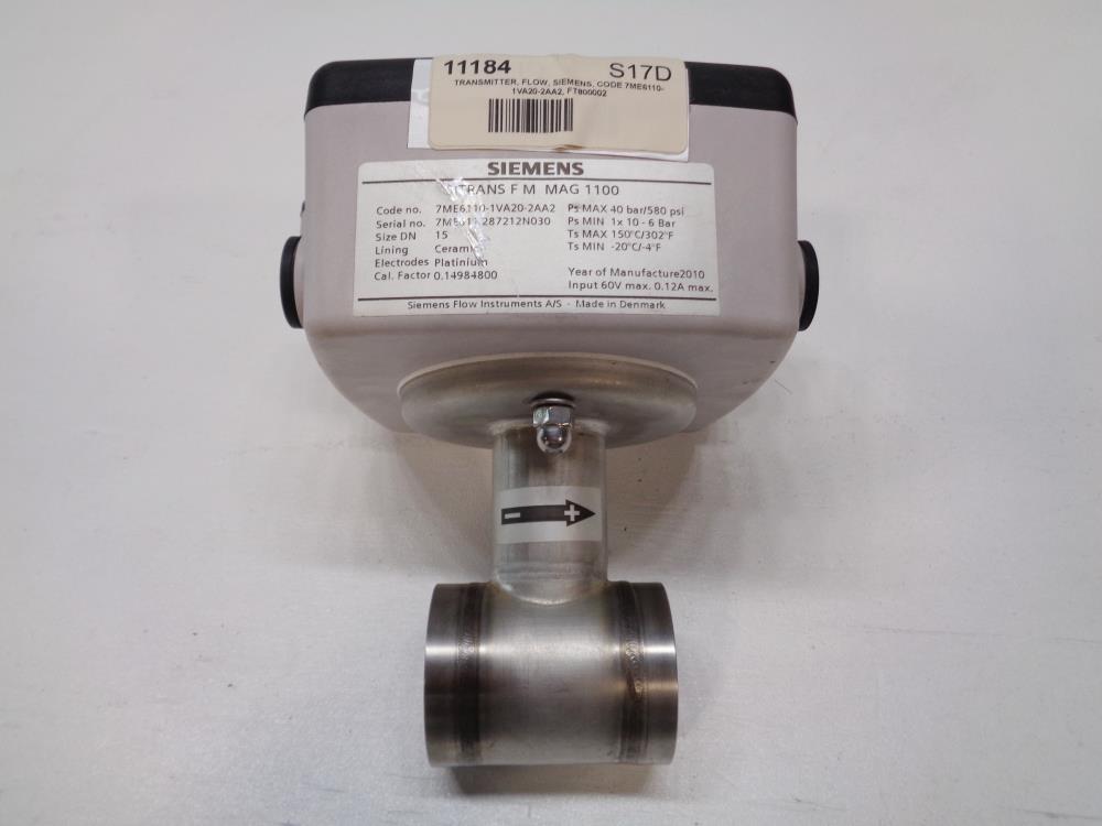 Siemens Sitrans F M MAG 1100 Electromagnetic Flow Sensor 7ME611-1VA20-2AA2